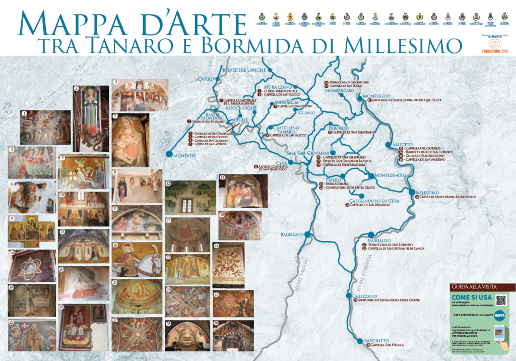 Mappa D Arte Itinerario Tra Tanaro E Bormida Di Millesimo